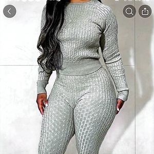 2pc gray outfit size